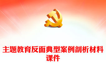 2023年主題教育反面典型案例剖析材料