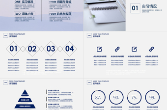 小清新背景大气简约商务通用工作总结实习汇报报告PPT模板
