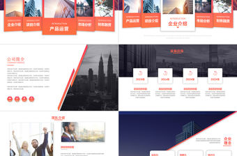 大氣創意歐美商業計劃書創業融資工作總結產品介紹