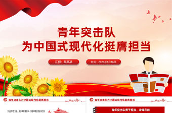 青年突擊隊為中國式現代化挺膺擔當PPT黨課課件