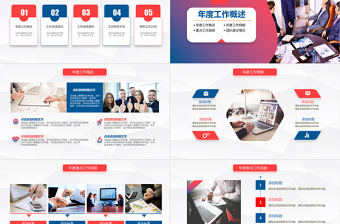 商务工作总结汇报计划年终总结ppt模板