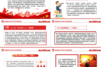 區(qū)政府辦2023年工作總結(jié)匯報PPT紅色實用黨建總結(jié)模板