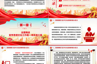 宣傳思想文化工作的時代方位ppt大氣時尚習近平文化思想主題課件