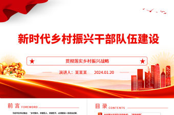 新時代鄉村振興干部隊伍建設ppt精美黨政貫徹落實鄉村振興戰略基層黨組織微黨課