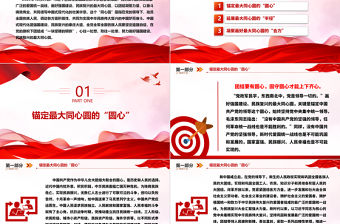 畫好強國建設民族復興最大同心圓ppt經典大氣貫徹落實習近平統戰思想微黨課