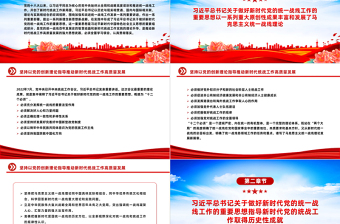 堅持以黨的創(chuàng)新理論指導推動新時代統(tǒng)戰(zhàn)工作高質量發(fā)展PPT紅色簡潔學習教育黨課課件模板