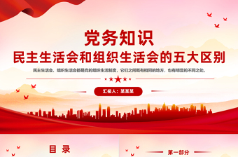黨務(wù)知識(shí)之民主生活會(huì)和組織生活會(huì)的五大區(qū)別PPT課件
