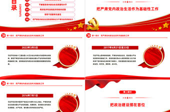 關(guān)于嚴(yán)肅黨內(nèi)政治生活總書(shū)記有哪些重要論述黨課PPT課件