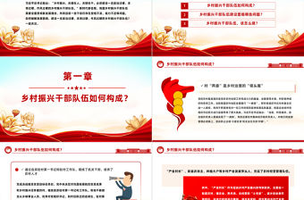 新形勢下農村基層干部該怎么選如何用PPT紅色精美鄉村振興干部隊伍建設黨課