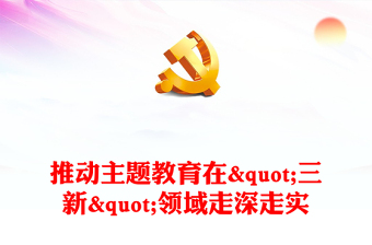 推動主題教育在三新領(lǐng)域走深走實(shí)黨課PPT課件(講稿)