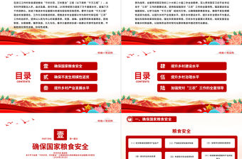 中共中央國(guó)務(wù)院關(guān)于學(xué)習(xí)運(yùn)用“千村示范、萬村整治”工程經(jīng)驗(yàn)有力有效推進(jìn)鄉(xiāng)村全面振興的意見PPT紅色精美中央一號(hào)文件下載