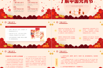 元宵习俗知多少PPT红色精美了解中国元宵节课件下载