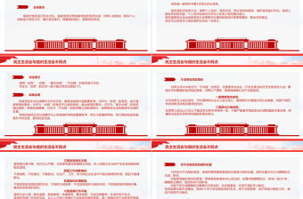 如何開展年度民主評議黨員工作PPT紅色實用民主生活會課件下載