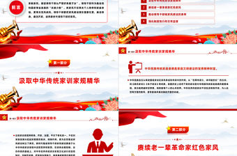 涵養新時代領導干部好家風PPT黨建風把家風建設擺在重要位置課件模板