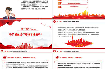 如何看待中國物價運行態勢PPT紅色精美兩會中國經濟九問九答之二系列課件