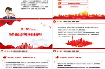 如何看待中國物價運行態(tài)勢PPT紅色精美兩會中國經(jīng)濟九問九答之二系列課件