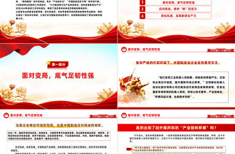 應對現實挑戰中國制造如何保持競爭力PPT簡潔風兩會中國經濟九問九答之四系列課件