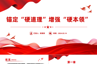 錨定“硬道理”增強“硬本領(lǐng)”PPT精美黨政風(fēng)2024兩會系列評論課件模板