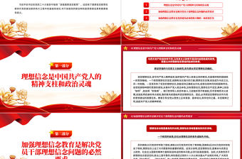 2024年一季度微黨課PPT紅色精美大力加強新時代黨的理想信念教育主題黨課課件