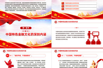 深刻理解積極培育中國特色金融文化PPT精美黨政風學習教育黨課課件模板