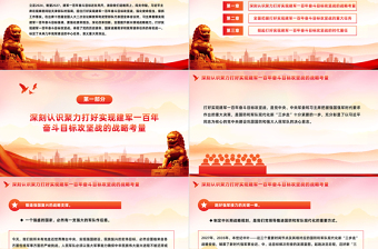 聚力打好實現(xiàn)建軍一百年奮斗目標攻堅戰(zhàn)PPT簡潔黨政風(fēng)深入學(xué)習(xí)全國兩會課件模板