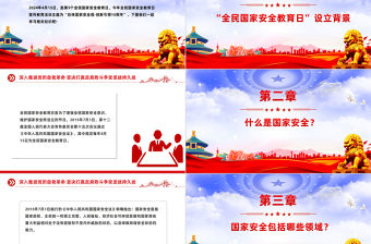 全民國家安全教育日PPT紅色大氣國家安全主題宣講課件