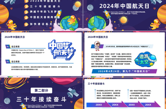叩問蒼穹探索不停PPT卡通風(fēng)中國航天日介紹課件模板