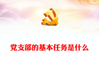 黨支部的基本任務(wù)是什么PPT簡潔大氣黨建理論知識課件(講稿)