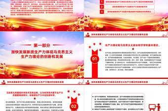 加快發展新質生產力的理論意義PPT大氣風學習教育黨課課件模板