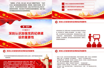 學紀知紀明紀守紀PPT全黨開展黨紀學習教育工作課件模板