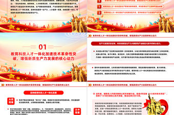 堅持教育科技人才一體化發展加快發展新質生產力PPT黨政風黨員干部學習教育黨課課件