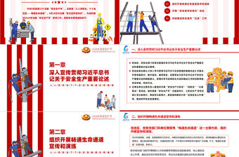 紅色插畫風2024安全生產月活動通知PPT人人講安全個個會應急暢通生命通道下載