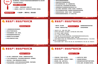 2024年安全生产月PPT创意简洁安全生产知识汇集课件