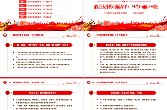红色创意《中国共产党纪律处分条例》149条负面清单PPT课件