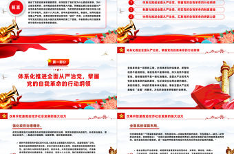 體系化制度化協(xié)同化推進(jìn)全面從嚴(yán)治黨PPT簡約風(fēng)全黨開展黨紀(jì)學(xué)習(xí)教育工作課件模板