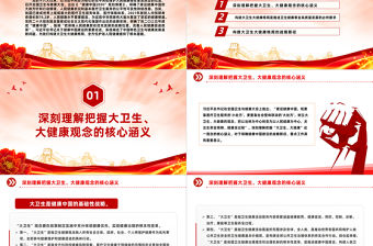 構建大衛生大健康格局全方位護佑人民健康PPT簡約風學習關于健康中國建設的重要論述課件
