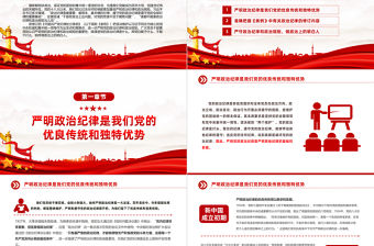 2024嚴守政治紀律做政治上的明白人PPT大氣華美黨員干部思想教育微黨課