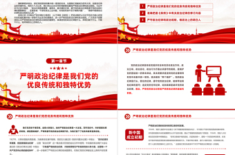 2024嚴守政治紀律做政治上的明白人PPT大氣華美黨員干部思想教育微黨課