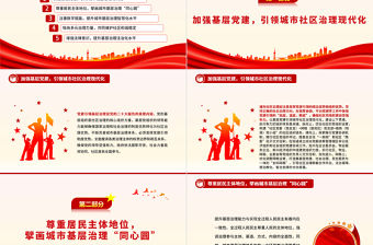 全面提升城市基層治理效能PPT黨政風黨員干部學習教育黨課課件