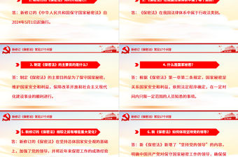 大氣精美2024年新修訂《保密法》常見(jiàn)17個(gè)問(wèn)答PPT下載