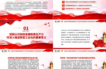 加快發展新質生產力深入推進新型工業化PPT黨建風深入學習新質生產力課件