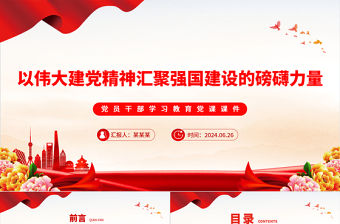 以偉大建黨精神匯聚強國建設的磅礴力量PPT黨政風黨員干部學習教育黨課課件