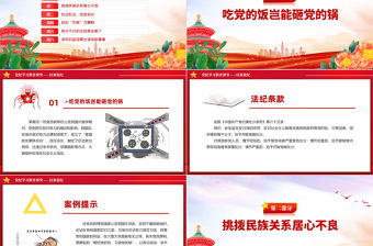 以案說紀PPT紅色大氣黨紀學習教育專題課件