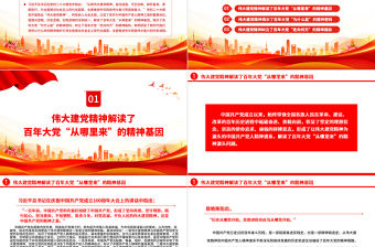 偉大建黨精神是百年大黨的引領性精神旗幟PPT黨建風弘揚偉大建黨精神微黨課