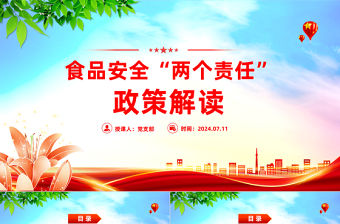 食品安全“兩個責(zé)任”政策解讀PPT課件