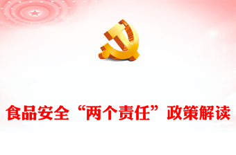 食品安全“兩個責(zé)任”政策解讀PPT課件(講稿)