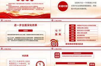 一文讀懂二十屆三中全會公報PPT紅色簡潔深入學習黨的三中全會精神要點黨課課件