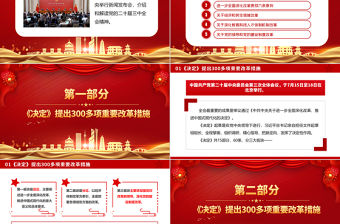 二十屆三中全會發布會重點內容PPT精美簡潔三中全會精神解讀課件