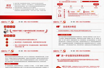 創意精美二十屆三中全會要點解讀PPT深入學習貫徹三中全會精神黨課模板下載