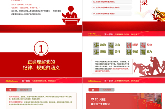 2022黨員干部要講規(guī)矩有紀(jì)律PPT黨建風(fēng)黨員干部廉政廉潔警示教育專題黨課課件模板下載